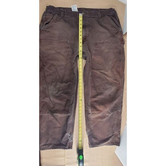 Vintage Carhartt Double Knee Carpenter Pants Distressed 42x30 pB136 DKB Grunge - Picture 1 of 5